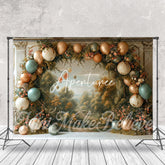 Aperturee - Vintage Floral Balloon Birthday Cake Smash Backdrop