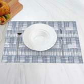 Aperturee - Vintage Horizontal Vertical Line Set Of 4 Placemats
