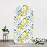 Aperturee - Vintage Mediterranean Lemon Arch Birthday Backdrop