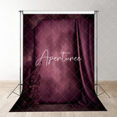 Aperturee - Vintage Rouge Texture Curtain Photography Backdrop