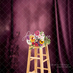 Aperturee - Vintage Rouge Texture Curtain Photography Backdrop