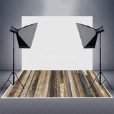 Aperturee - Vintage Rustic Stained Old Wood Rubber Floor Mat