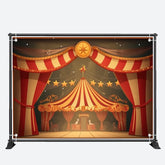 Aperturee - Vintage Style Circus Tent Happy Birthday Backdrop