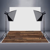 Aperturee - Hot Deep Brown Vintage Style Wood Rubber Floor Mat