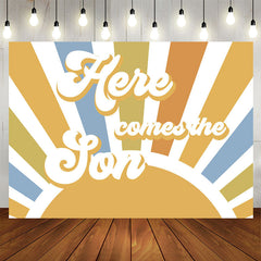 Aperturee - Vintage Sun Here Comes The Son Baby Shower Backdrop