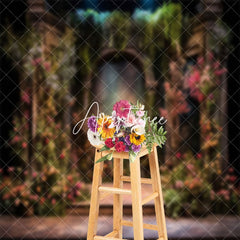 Aperturee - Vintage Wall Natural Plant Floral Photo Backdrop