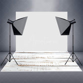 Aperturee - Vintage White Wood Photography Rubber Floor Mat