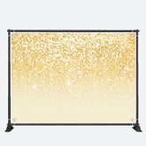 Aperturee - Voguish Golden Glitter Glisten Birthday Backdrop