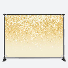 Aperturee - Voguish Golden Glitter Glisten Birthday Backdrop