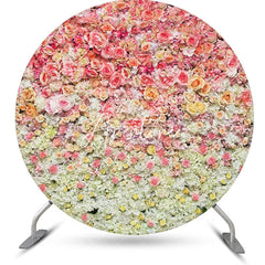 Aperturee - Warm Colors Flowers Dense Circle Wedding Backdrop