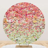 Aperturee - Warm Colors Flowers Dense Circle Wedding Backdrop