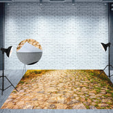 Aperturee - Warm Fall Country Gravel Road Photography Floor Mat