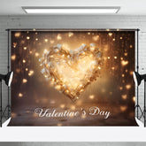 Aperturee - Warm Heart Light Bokeh Photo Valentines Day Backdrop