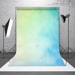 Aperturee - Watercolor Green Blue Gradient Texture Photo Backdrop