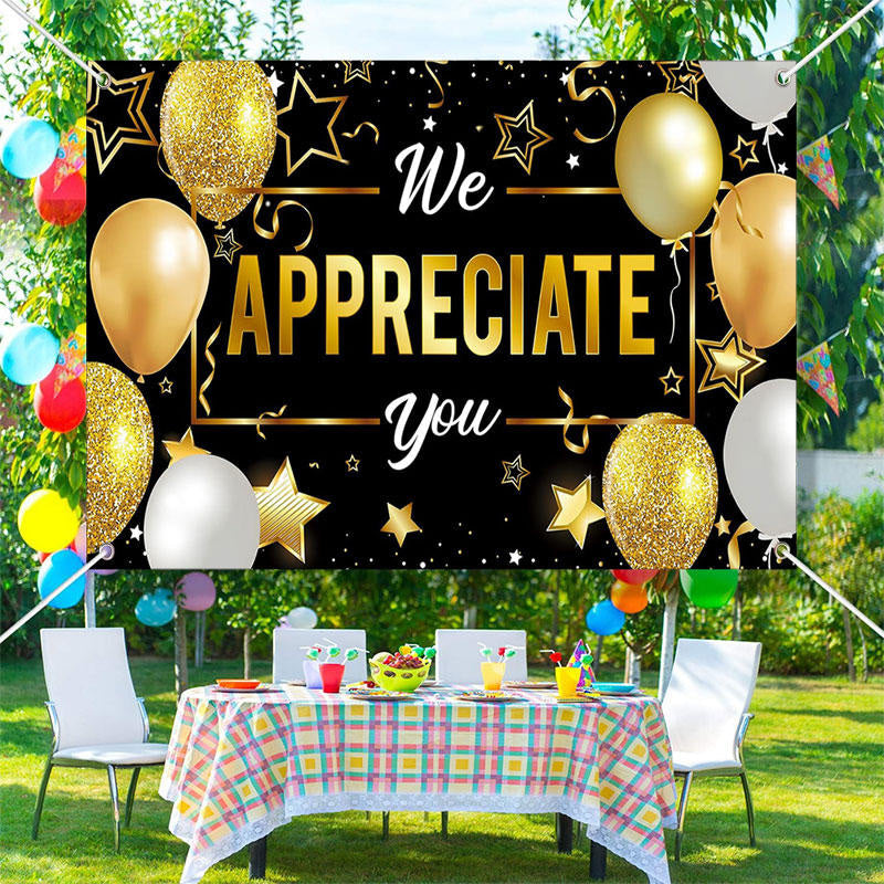 Aperturee - We Appreciate You Teacher Appreciation Week Backdrop