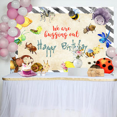 Aperturee - We Are Bugging Out Cartoon Insect Birthday Backdrop