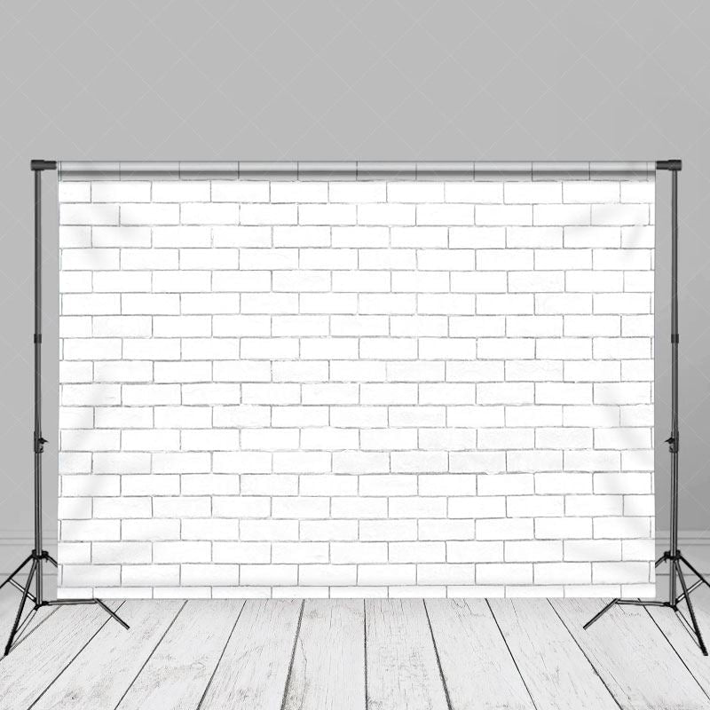Aperturee - White Brick Wall Portrait Photography Backdrop
