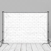 Aperturee - White Brick Wall Portrait Photography Backdrop