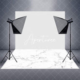 Aperturee - White Griotte Texture Photography Rubber Floor Mat