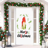 Aperturee - White Little Elf Simple Merry Christmas Door Cover