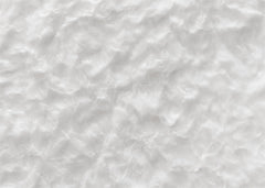 Aperturee - White Pleated Plush Photo Simple Rubber Floor Mat