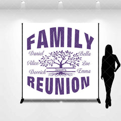 Aperturee - White Purple Tree Custom Family Reunion Backdrop