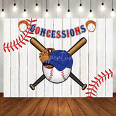 Aperturee - White Wood Baseball Cap Hat Bat Birthday Backdrop