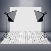 Aperturee - White Thin Wooden Board Baby Photos Rubber Floor Mat