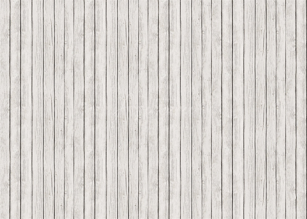 Aperturee - Whitish Wooden Vertical Grain Photo Rubber Floor Mat