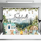 Aperturee - Wild Mountain Camping Bachelorette Party Backdrop