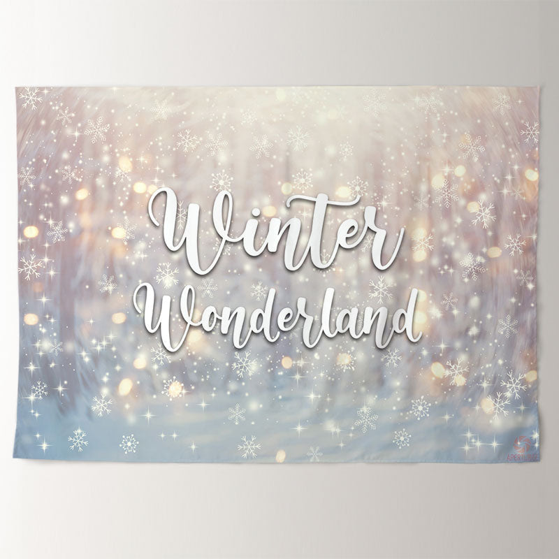Aperturee - Winter Onederland Snow Light 1st Birthday Backdrop