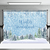 Aperturee - Winter Wonderland Heavy Snow Pine Trees Backdrop