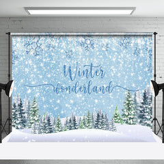 Aperturee - Winter Wonderland Heavy Snow Pine Trees Backdrop