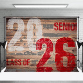 Aperturee - Wood Class Of 2026 Senior Grad Photography Backdrop