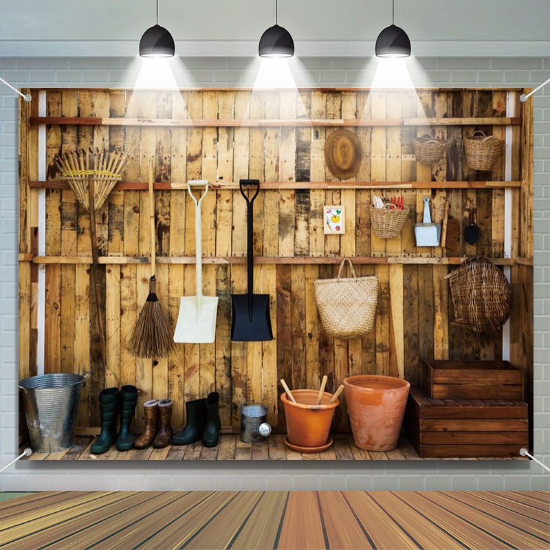 Aperturee - Wood Wall Agricultural Tool Architecture Backdrops