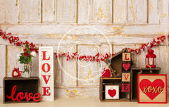 Aperturee - Wooden Mini Sessions Photography Valentines Day Backdrop