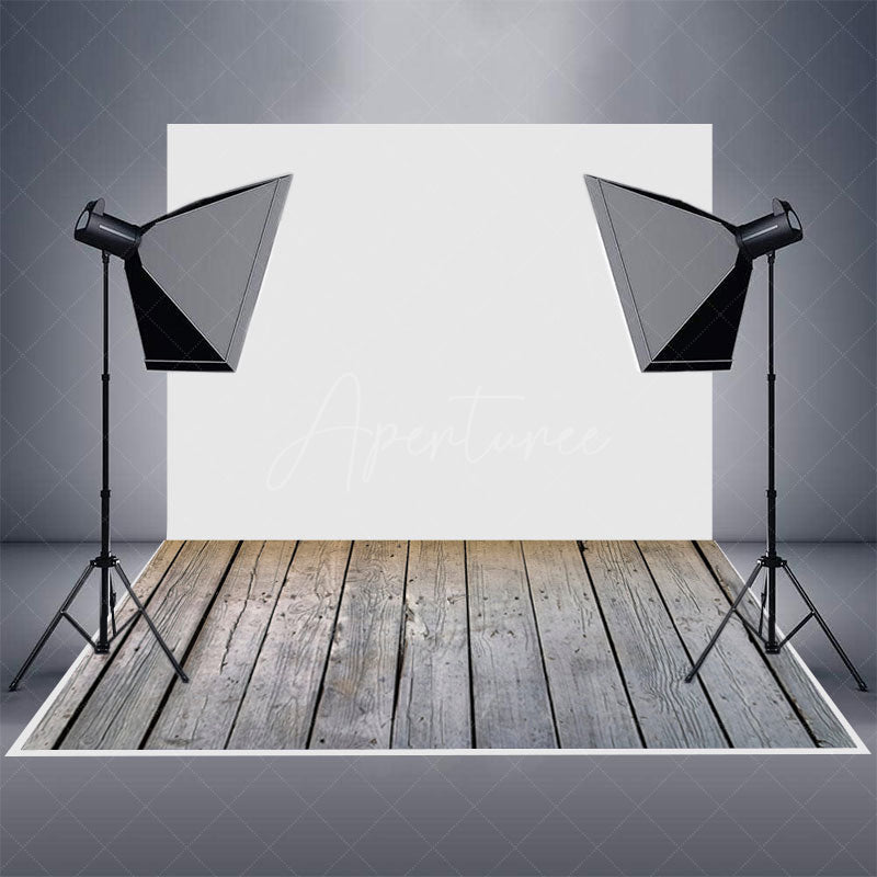 Aperturee - Shabby Wood Board Nail Photoshoot Rubber Floor Mat