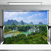 Aperturee - Woods Surrounding The Lake Scenery Photo Backdrop