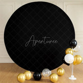 Aperturee - (Ship In 24HR) Wrinkle Free Black Round Backdrop Circle Cover