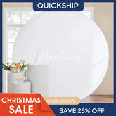 Aperturee - (Ship In 24HR) Wrinkle Free White Round Backdrop Cover for Photography