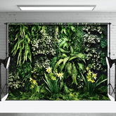 Aperturee - Yellow Floral Greenery Spring Photography Backdrop