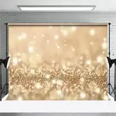 Gold glitter backdrop with bokeh effect