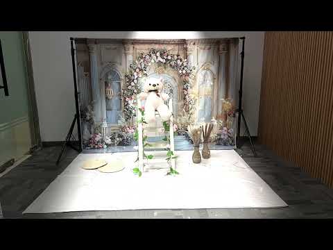 Luxury Gold White Door Wall Wreath Wedding Backdrop
