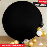 (Ship In 24HR) Wrinkle Free Black Round Backdrop Circle Cover