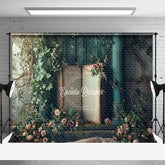 Aperturee - Magic Book Among Fantasy Flowers Spring Backdrop