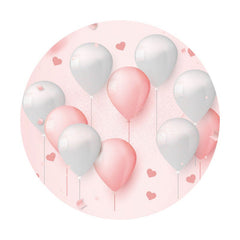 Aperturee - Balloons Theme Happy Birthday Circle Backdrop