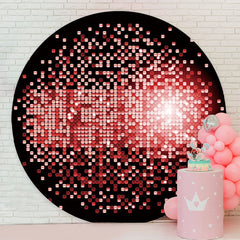 Aperturee - Black Pink Spot Bokeh Round Birthday Party Backdrop