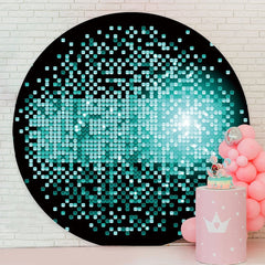 Aperturee - Blue Spot Bokeh Round Birthday Party Backdrop
