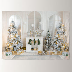 Aperturee - Bright Room Star Tree Stock Christmas Backdrop