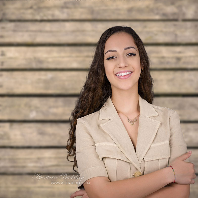 Aperturee - Brown Wooden Simple Portrait Photography Backdrops